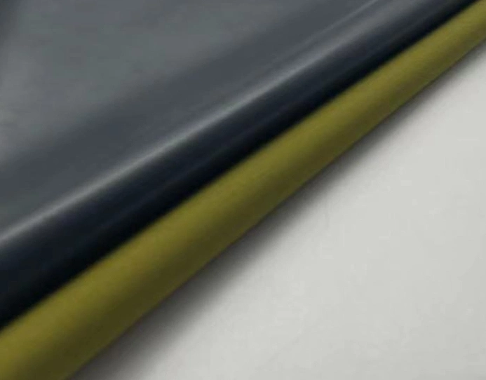 100% Polyester High Elasticity Semi-Dull Water Resistance Fabric with TPU Black Membrane for Trench Coat