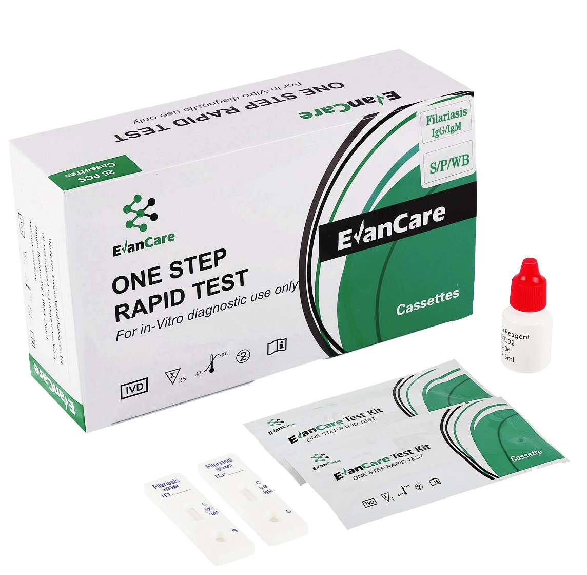 Medizinische Versorgung Diagnostische Schnelltest Colloidal Gold Methode Filariasis Igg/Igm Testkit