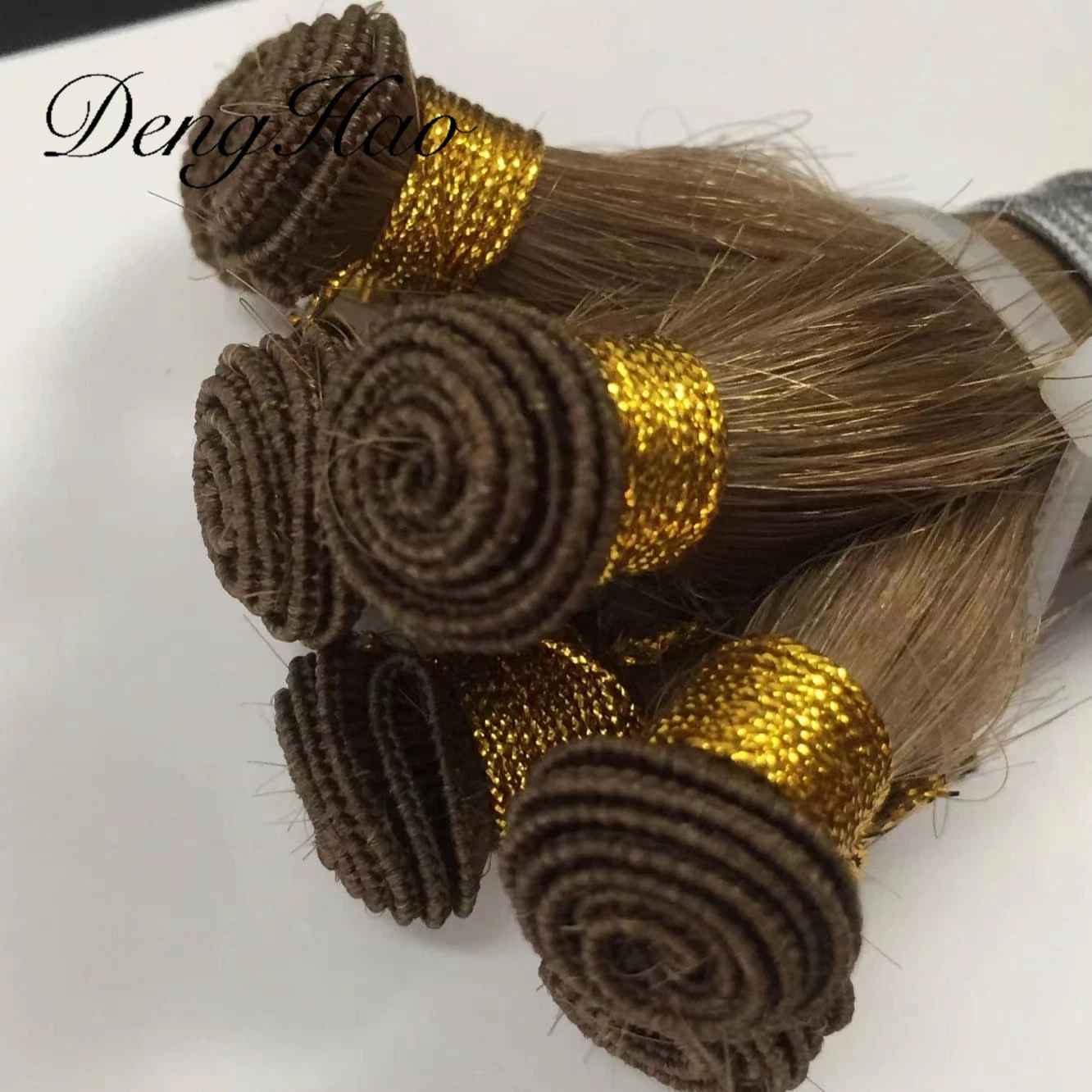 Human Virgin Raw Keratin Double Drawn Genius Pure Hand Tied Weft Hair Extension