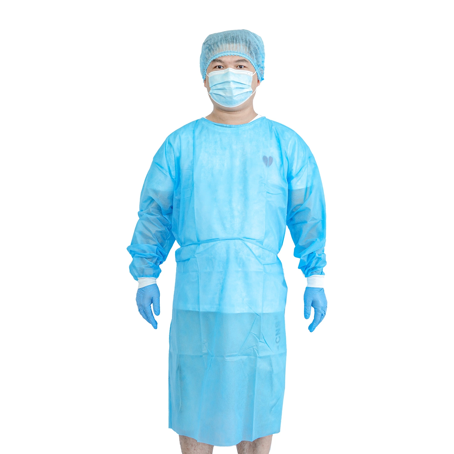 AAMI Level 2 Disposable Isolation Gown PP+PE 50GSM