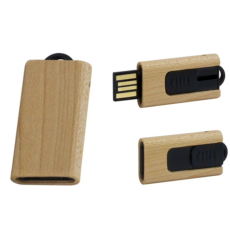 Disque flash USB en bois Pull-Plog 8Go et 16 Go et 32 Go à 64 Go de disque de plumes