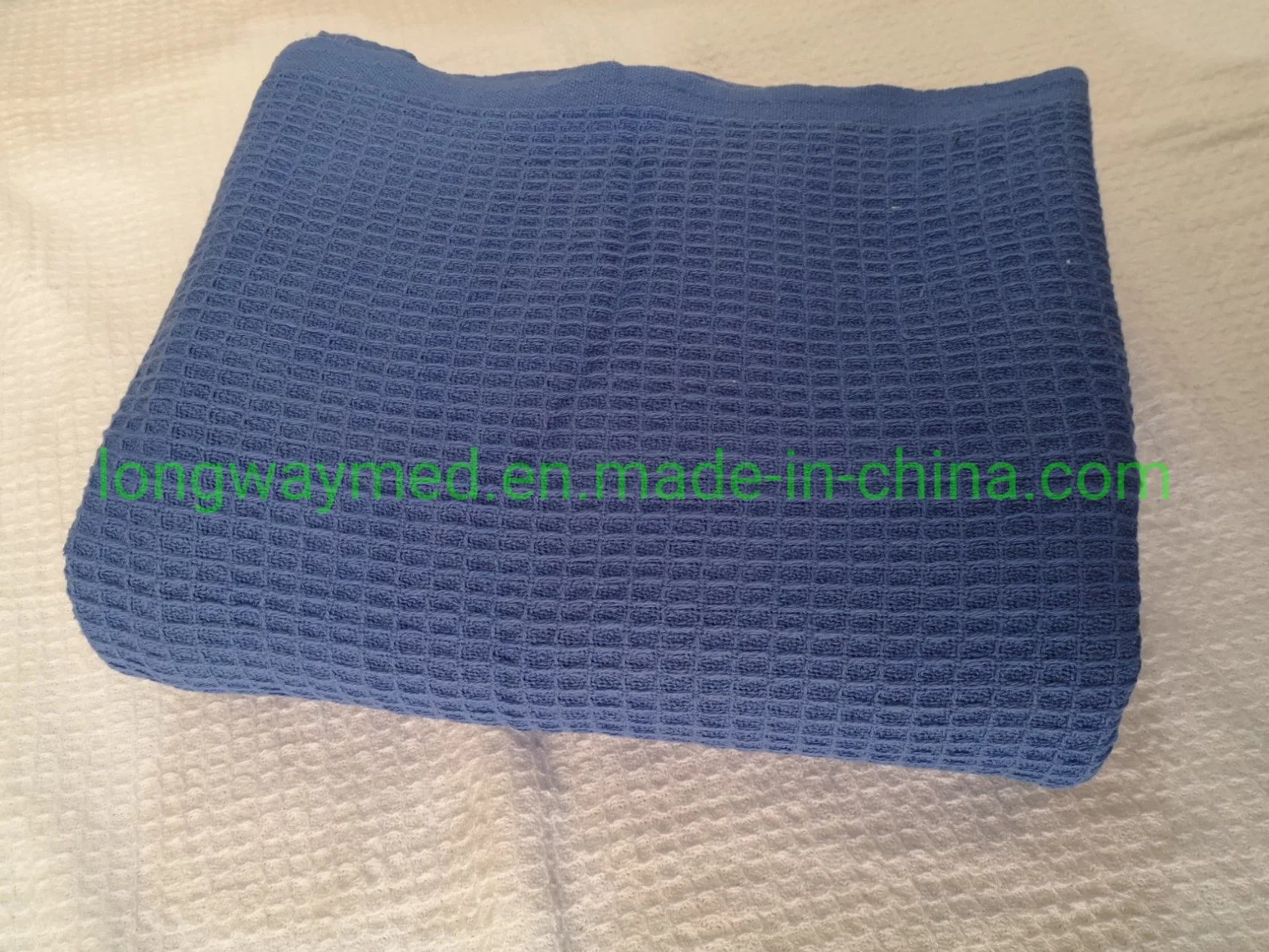 100% coton waffle weave couverture thermique couverture couverture cellulaire de l'hôpital