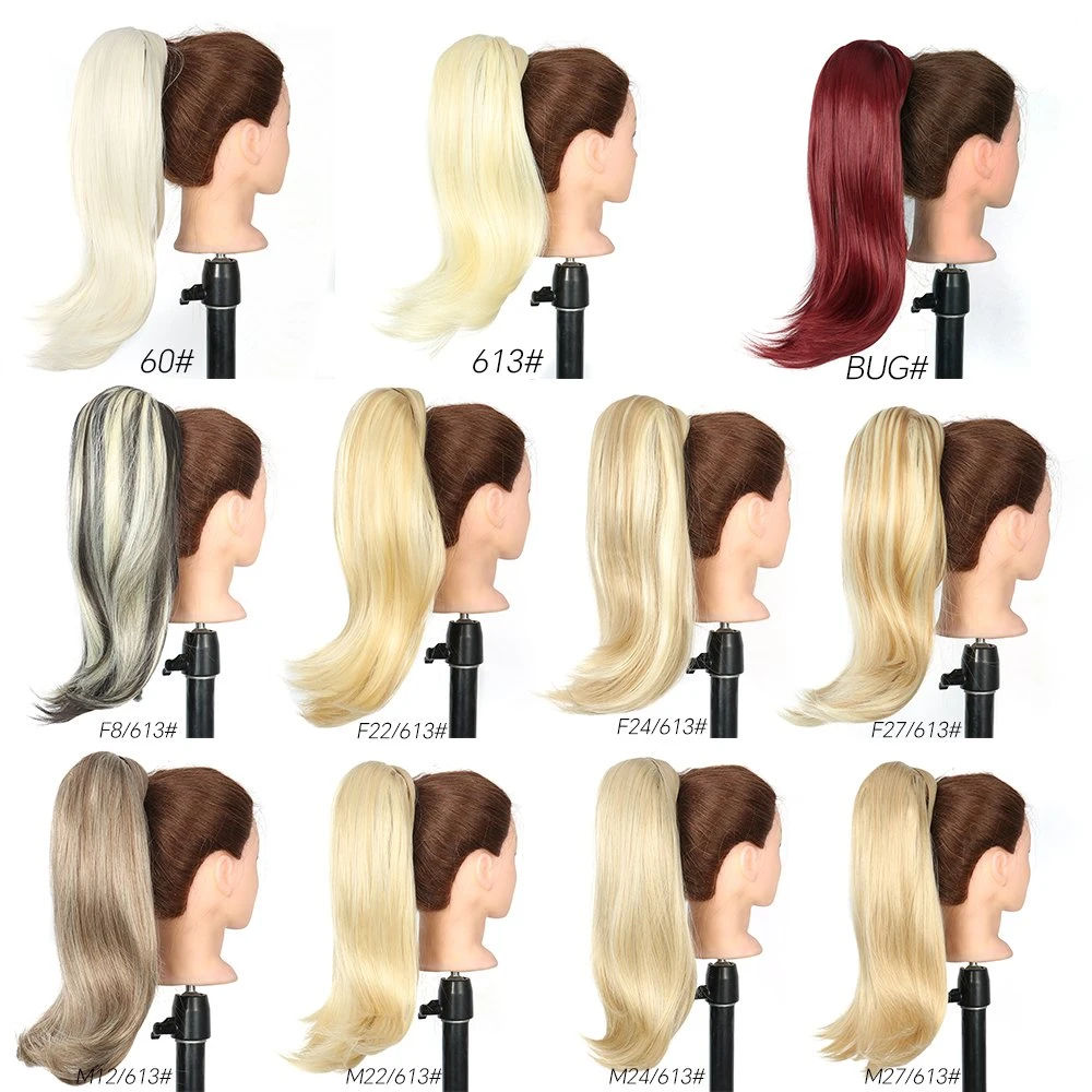 Alileader Hot Sale Retro ajustable Flipped Wig largo ponytail Magic Cinta adhesiva alrededor de la extensión de cola de caballo de pelo