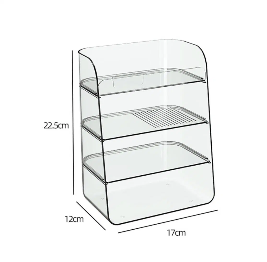 Caja de almacenamiento de cosméticos Escritorio transparente Multi-Layer Rack Caja grande