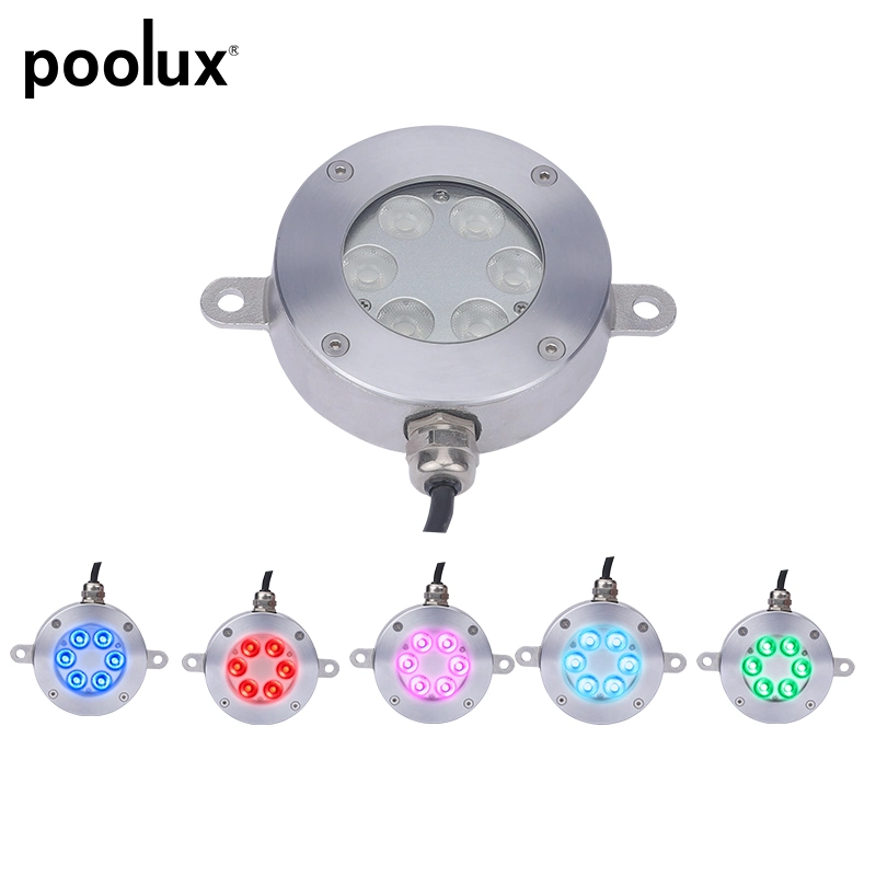 2022 Stainless Steel 27W Nozzles Motif Outdoor Submersible IP68 Low Voltage 12V 24V RGB RGBW DMX Pool LED Underwater Fountain Ring Lights