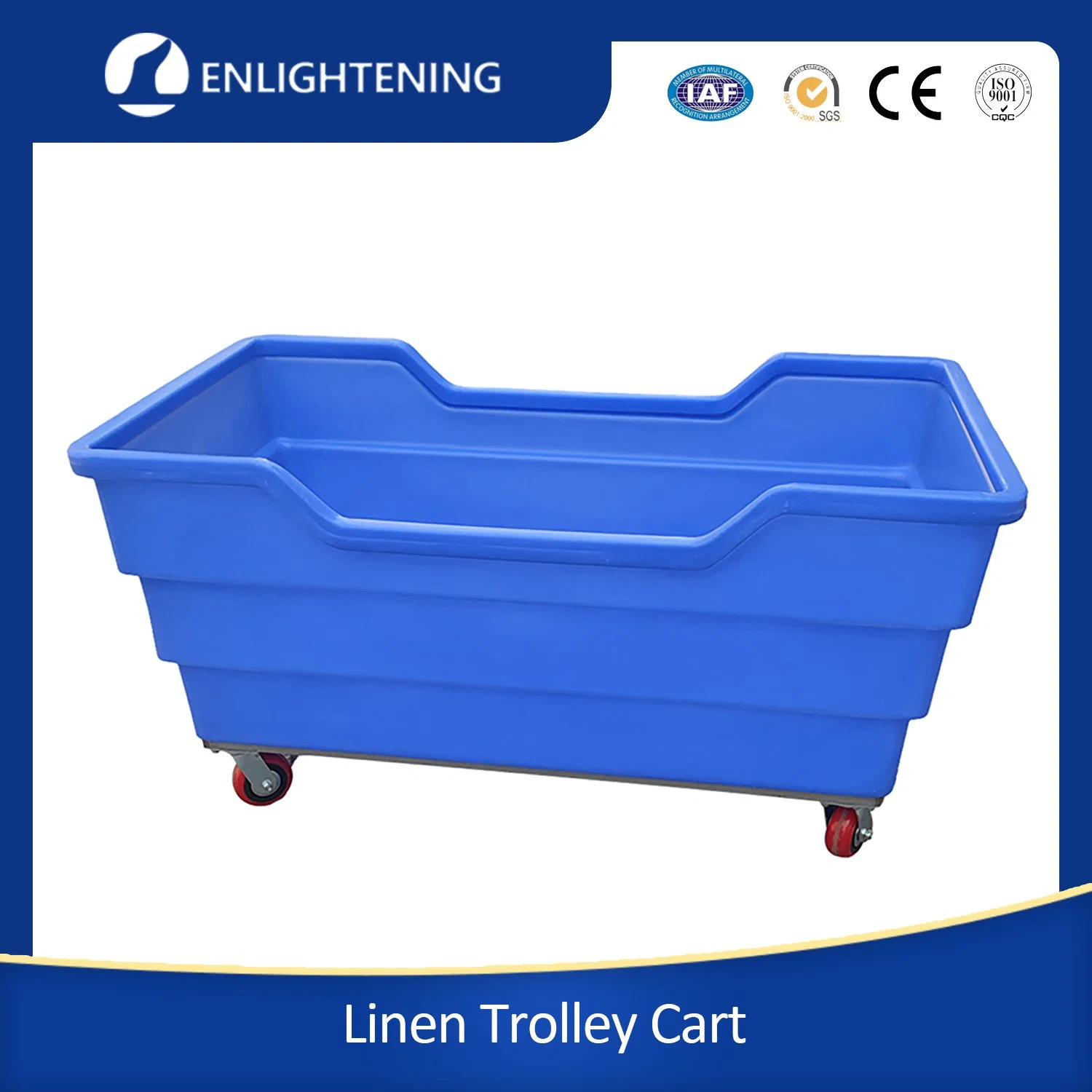 China High quality/High cost performance  Hotel Laundry Linen Trolley Plastic Bulk Cage Trolley Laundry Truck