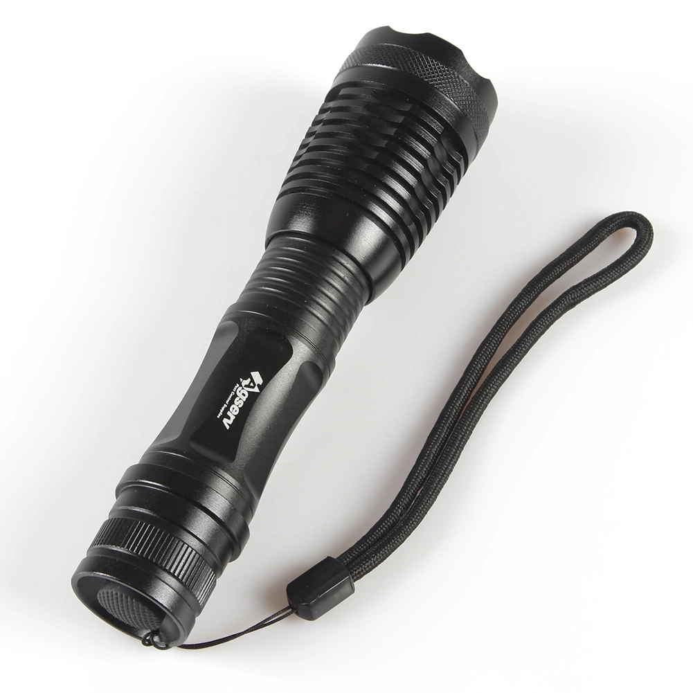 Yichen Zoom Dual Beams LED Torch & Flashlight with Rechargeable or Dry Battery