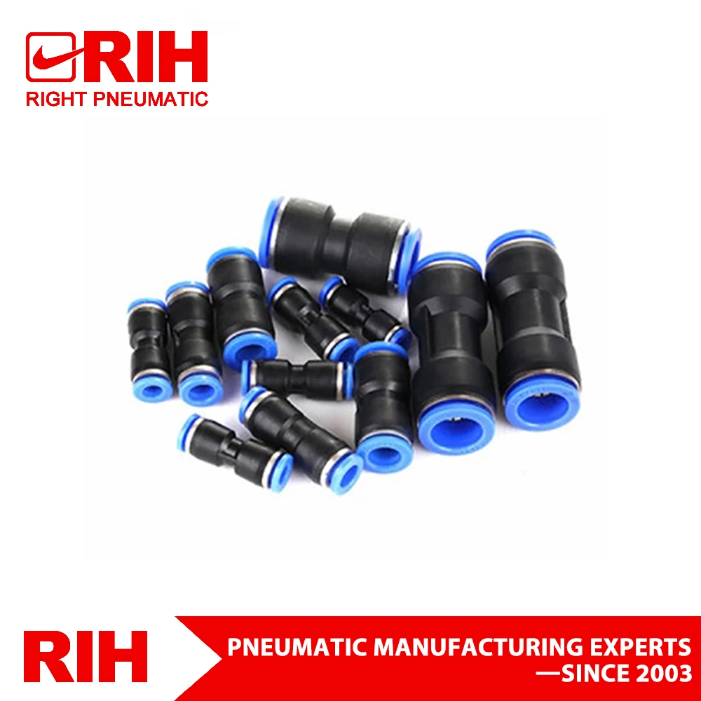 PU Union Straight Through Hose Tube Quick Connector Push in Air Pipe One Touch Plastic Connect Pipe Pneumatic Joint Fitting