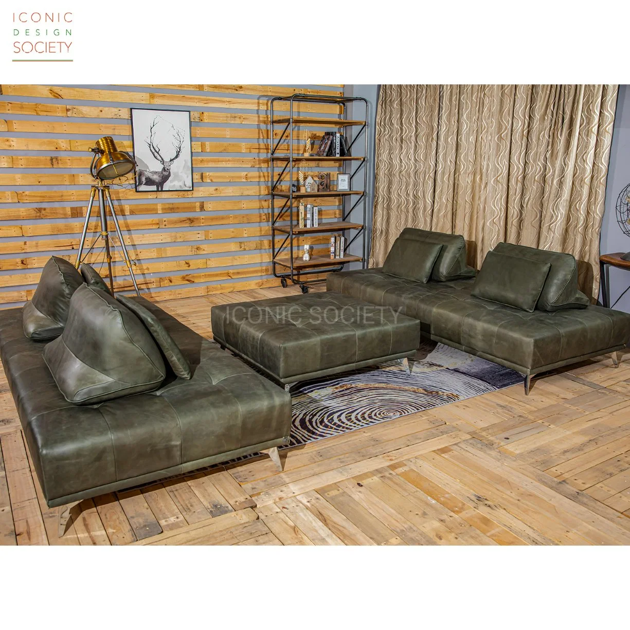 Luxus Custom Sektional Moderne Wohnzimmer Möbel Schaum Gefüllt Freizeit Knopf Getuftete Ottoman Couch Bettsets Samt Stoff Sofa-Set