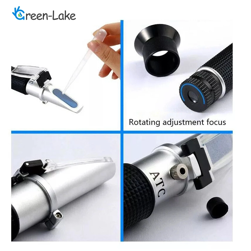 Portable Handheld Wine Alcohol 0-25% Vol Testing Refractometer with Atc