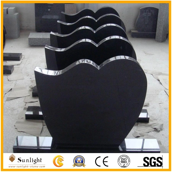 Absolute India Shanxi Black Granite Marble Tear Drop Headstone, Headstones USA