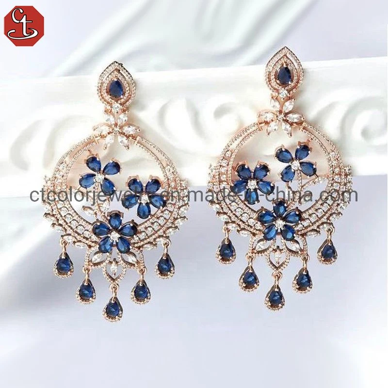 Women's Fashion Jewelry Sterling Silver Gemstone Earrings Jewelry Attendance Dinner Wedding Accessories