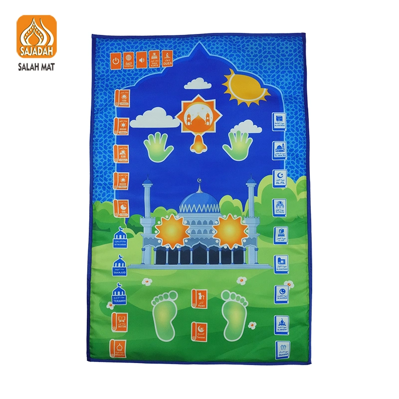 Factory Competitive Price Best Muslim Gift Children Portable Interactive Prayer Carpet Dt1705