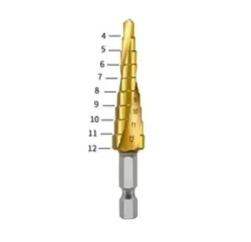 Wholesale/Supplier Gushi High quality/High cost performance  Titanium Nitride Coated Steel Carbide Wood Step Drill Bits Set