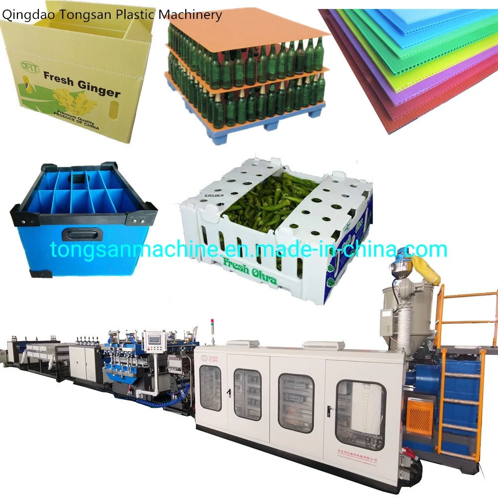 Plastic PP Polypropylene Hollow Corrugated Sheet Making Machine for Fruit Packing Box