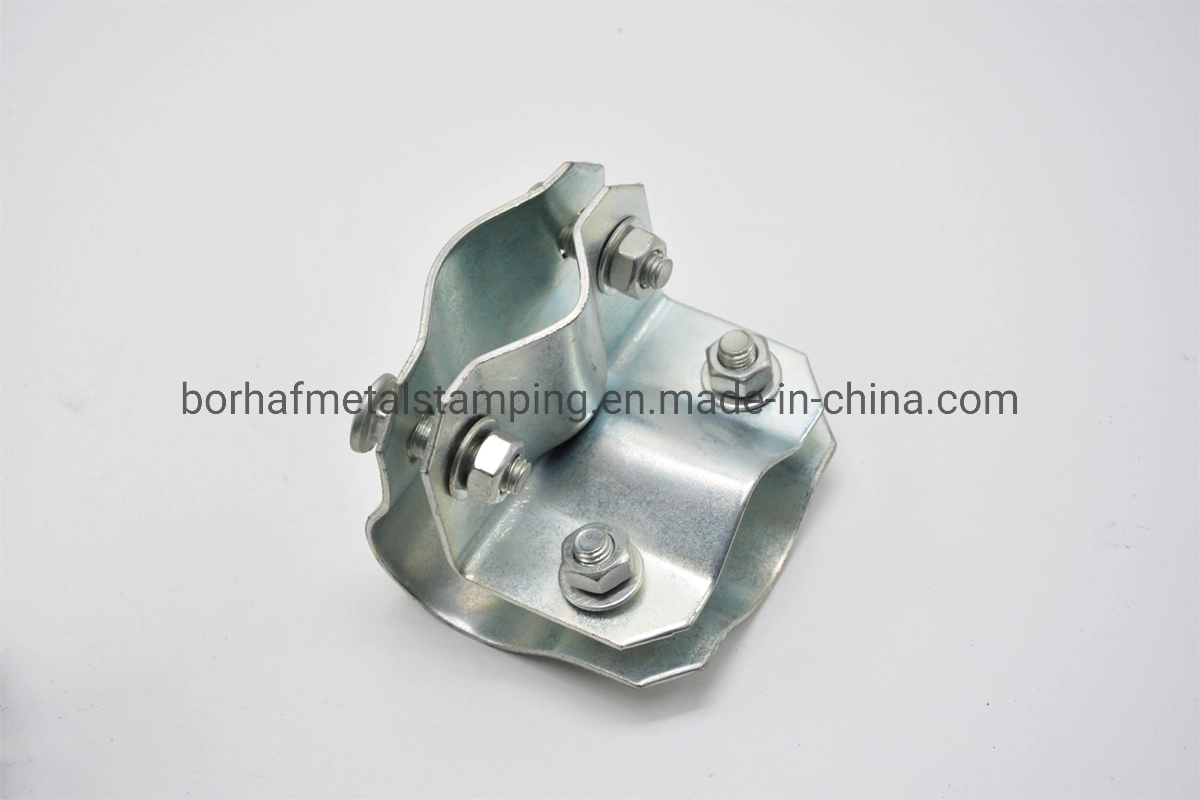 Sheet Metal Fabrication Fastenning Hardware Metal Pergola Fence Farm Pipe Accessories Three Way Pipe Coupling Angle Pipe Connector