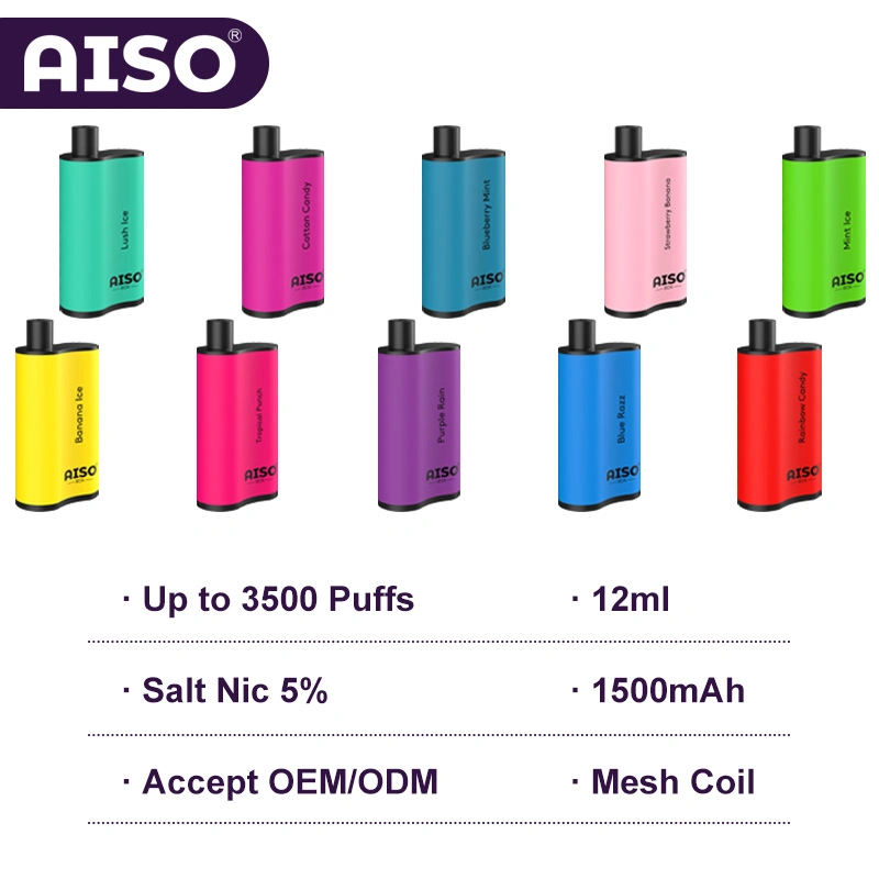 2022 China Products/Suppliers. Best Quality and 10 Flavors in The Market 3500 Puffs Mesh Coil 5% Nicotine Disposable/Chargeable Vape