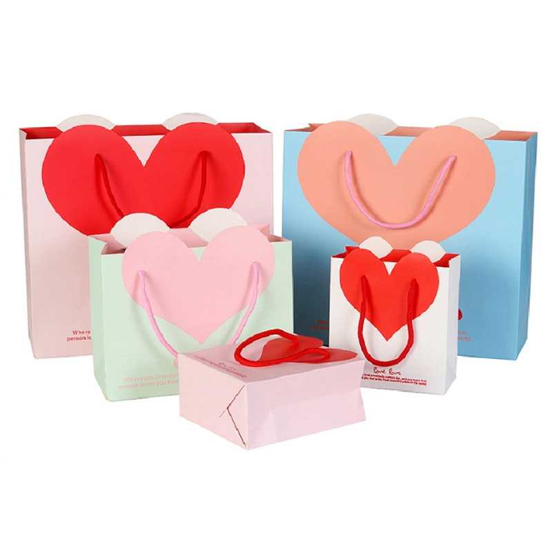 Customized Paper Gift Bag Promotion Packing Bag Universal Gift Bags with Colorful Rope