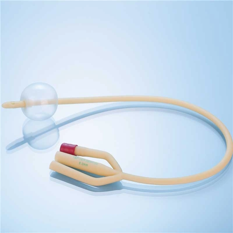 Disposable Sterile 100% Silicone Coated Foley Catheter Two-Way Standard Type Fr12-30 Rubber/Plastic Valve 390-400mm