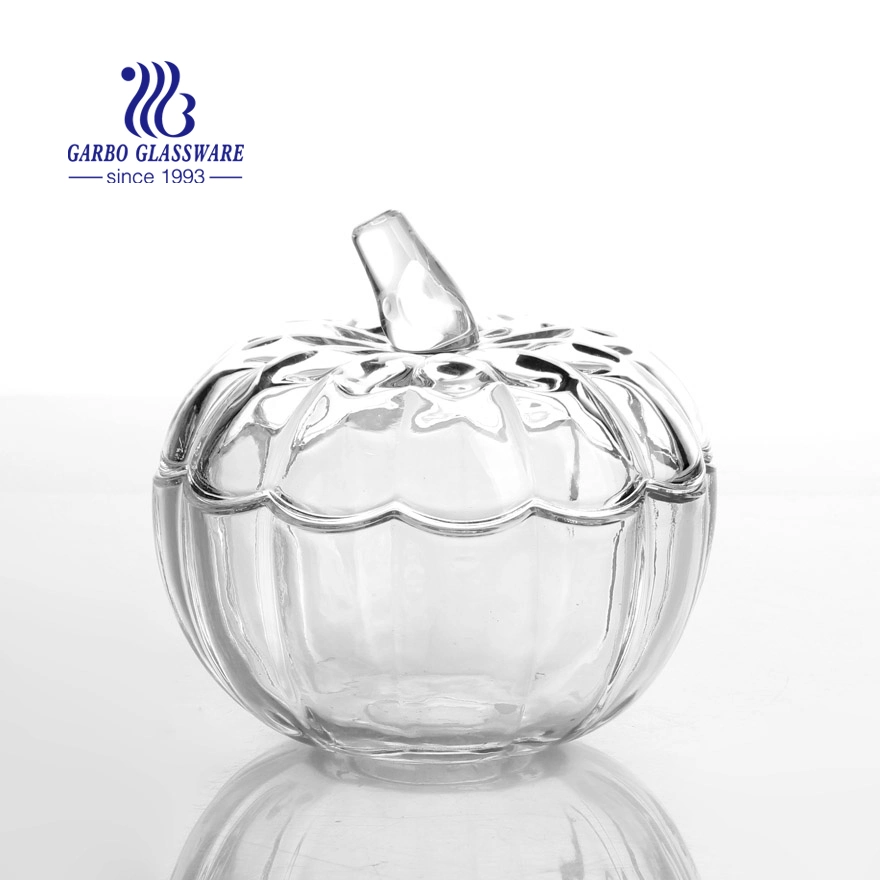 Vente en gros bon marché Classic rond Decorative Sugar pot en verre Candy pot Verrerie