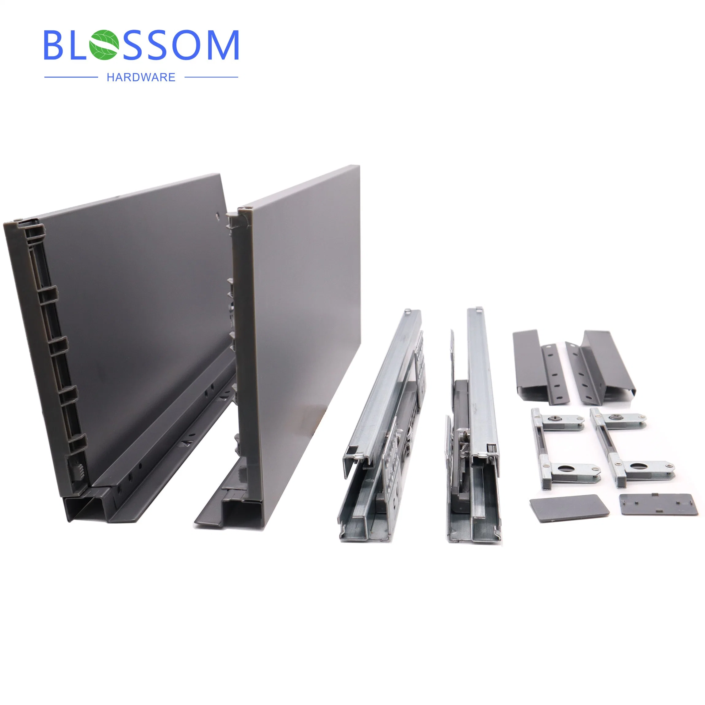 Concealed Drawer Slide Channels Double Wall Soft Closing Metal Tandem Box Bulk Price for Drawer Accessories