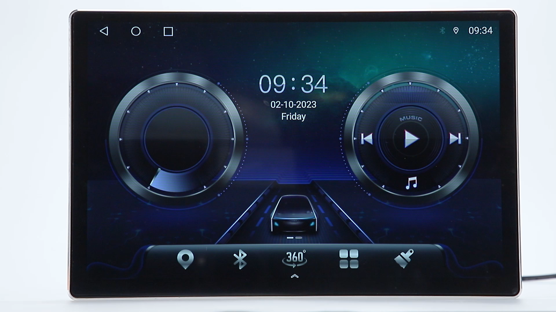 La pantalla táctil Multimedia 2 DIN universal de 10 pulgadas a 1024*600 IPS Audio Estéreo Android 12 radio del coche