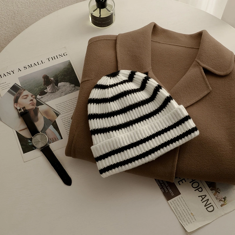 Unisex Men Women Lady Striped Knitted New Winter Fashion Warm Cap