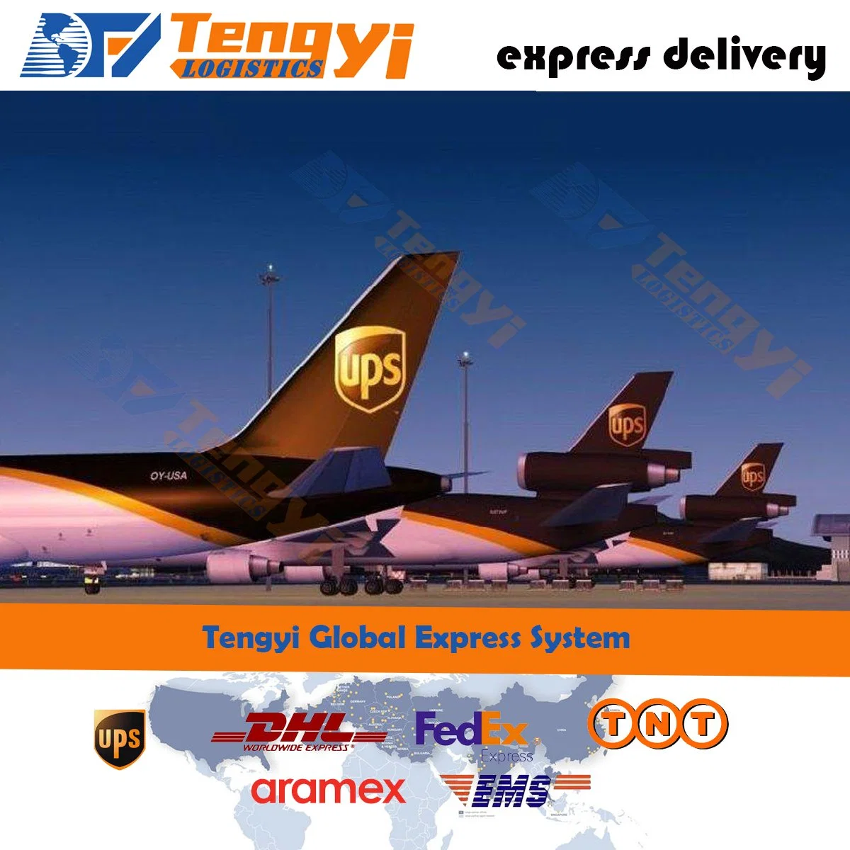 Triplefast Logistics Air Transportation DHL/UPS/FedEx/TNT Fast Express to Kinshasa/Conakry/Harare/Nairobi