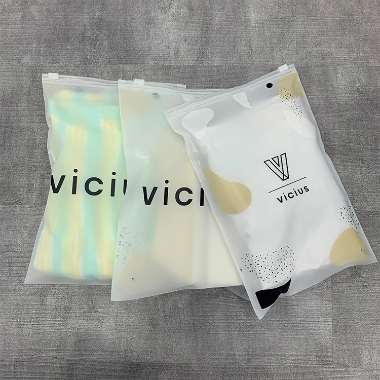 Frosted Slider PVC Zipper Bags Wholesale/Supplier Plastic Transparent Matt Ziplock Cloth Bag