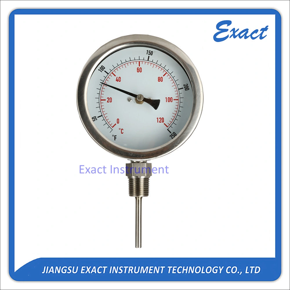 Heißer Verkauf Industrie-Thermometer-Mechanische Thermometer-All-Edelstahl-Gehäuse mit Bajonett-Lünette Bodenmontage