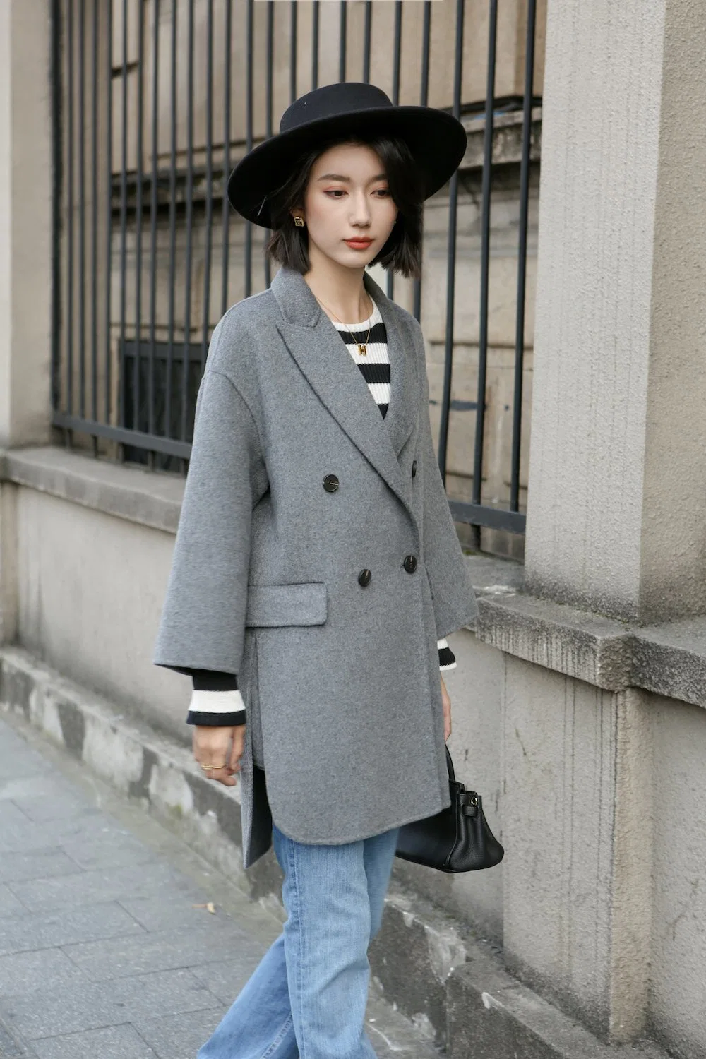 New Style MID Length Women's Winter Woolen Coat