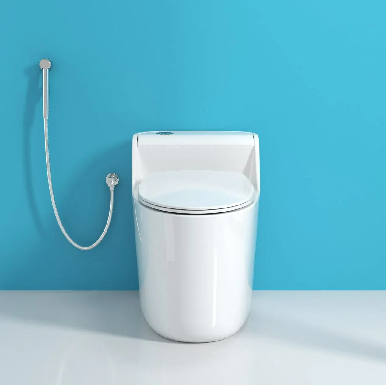 Vente en gros rond une pièce de siège chauffant cuvette sanitaire Ware Céramique