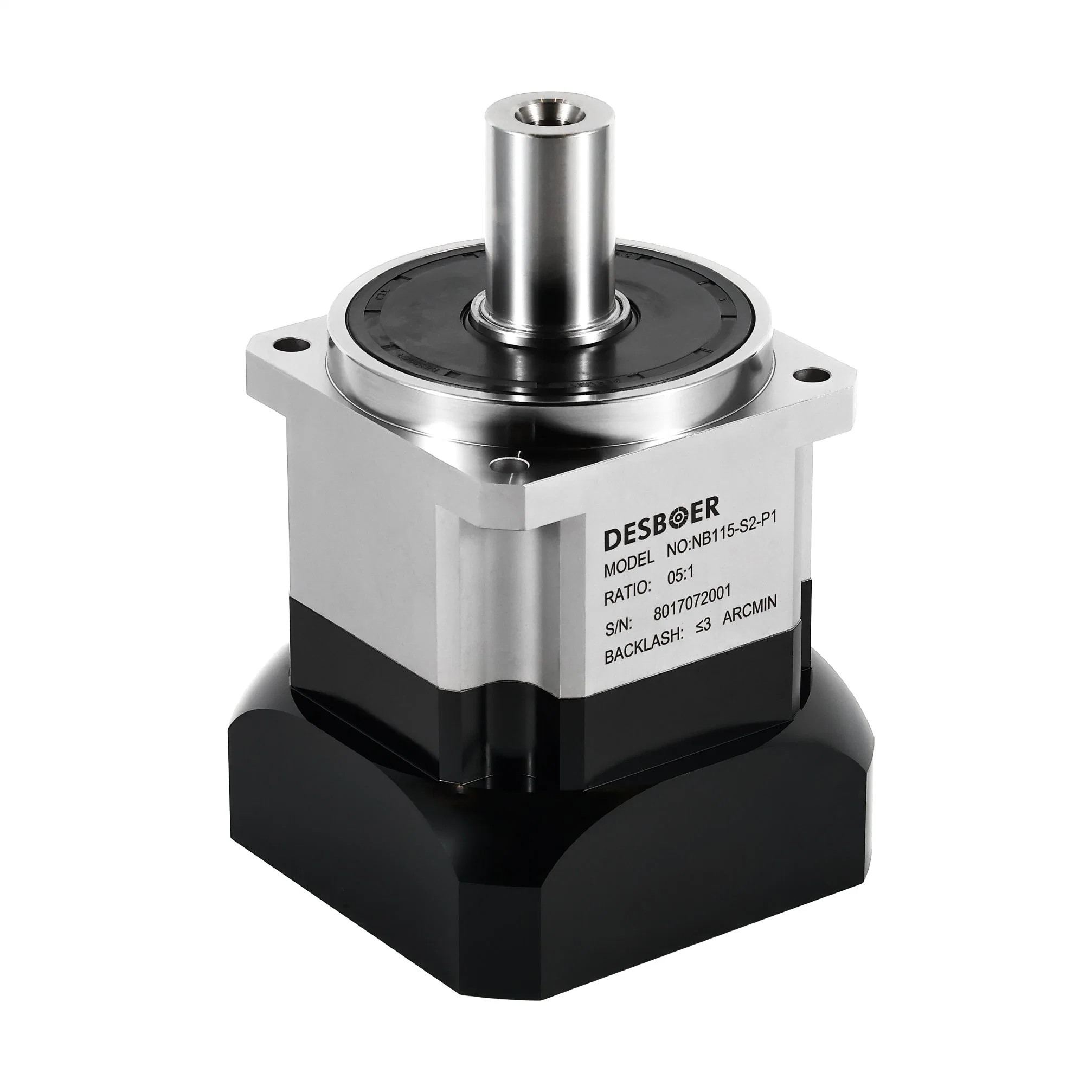 Drehzahlverhältnis 15-100: 1 Helical Planet Nb115mm Reducer für Servomotor DC CNC Rundflansch Planetengetriebe Getriebe