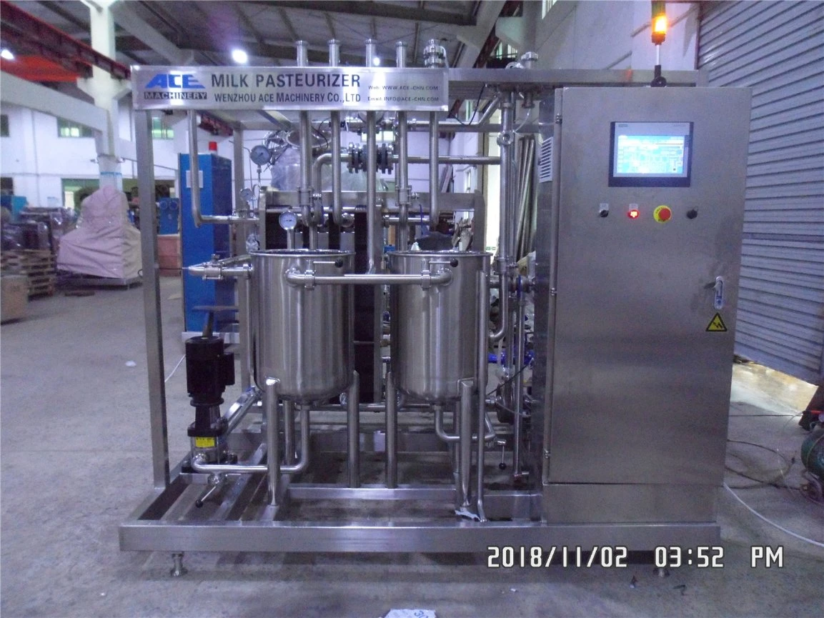 1ton Per Hour Juice Uht Sterilizer Milk Pasteurizer Machine Fruit Pulp Sterilizer