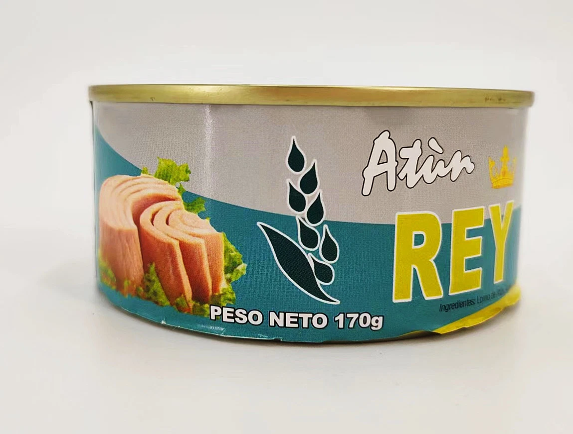 Peixes frescos frutos do bloco alimentar as conservas de atum gaiado em salmoura