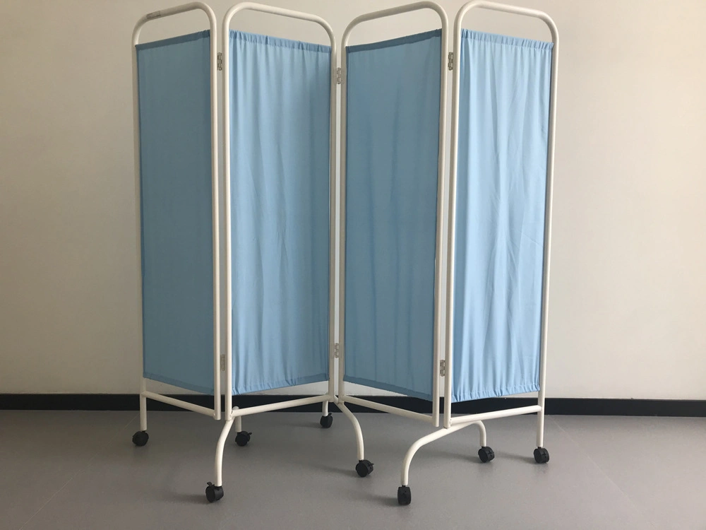 Hospital Furniture Stainless Steel Foldable Curtain Medical Ward Privacy Curtain Screens Folding Hospital Bed Curtain