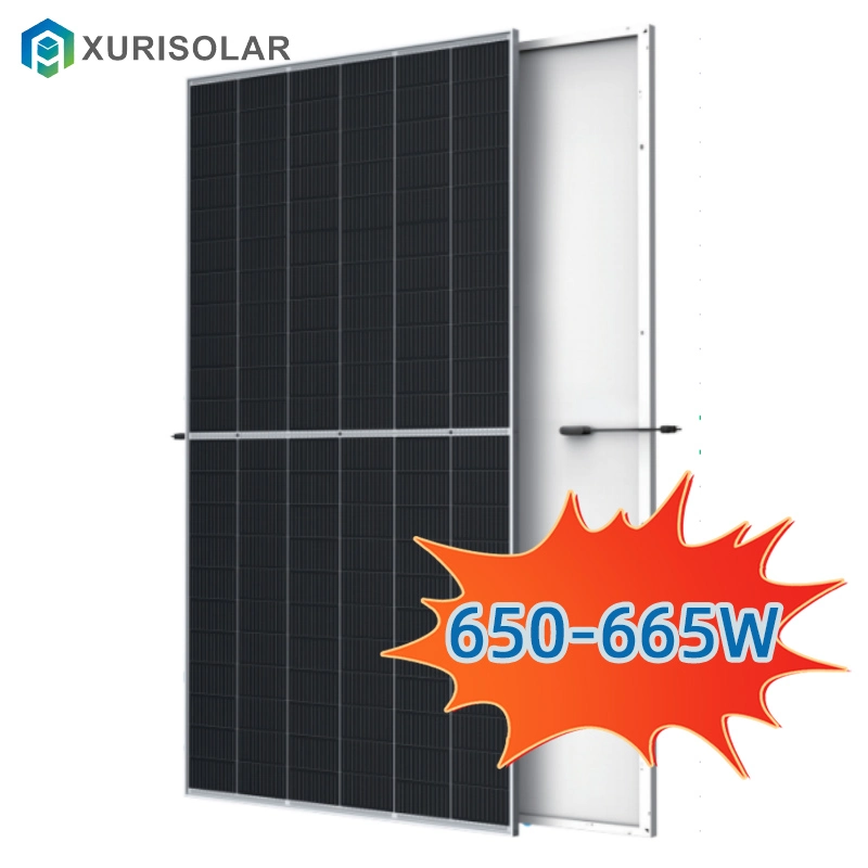 Höchste Effizienz Half Cell PV Solarsystem monokristallines Solarmodul mit Solarbatterie Bank 650 660 665W