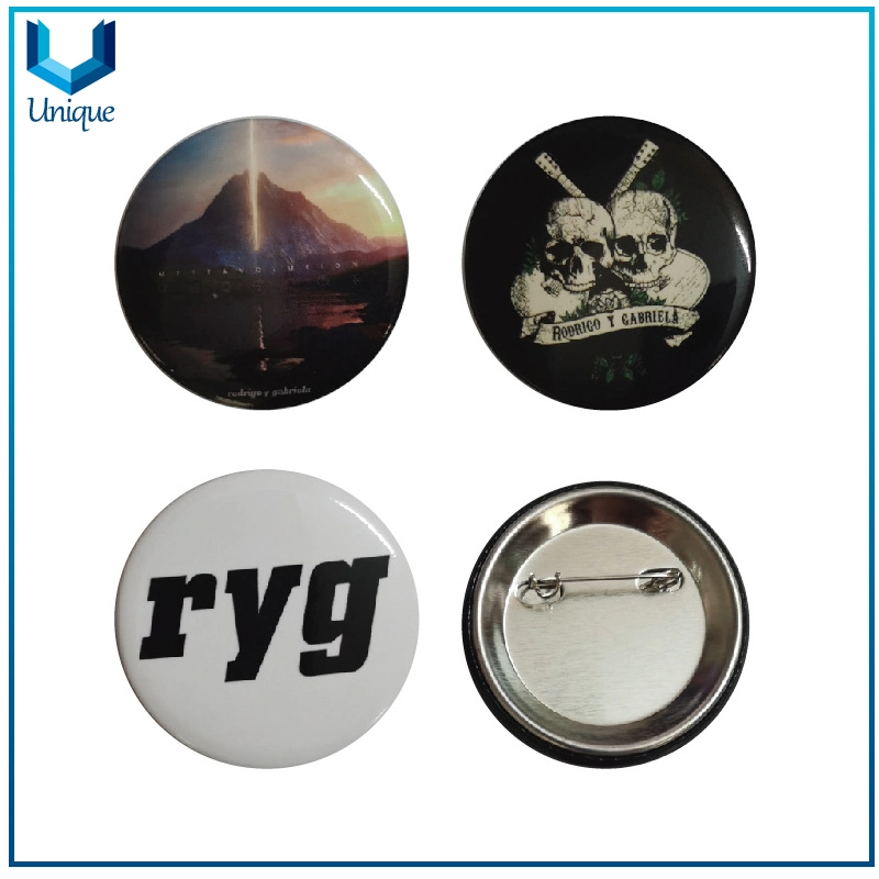 Badge Factory Custom Logo Round Shaped Tinplate Bottom Pins for Gifts Metal Button