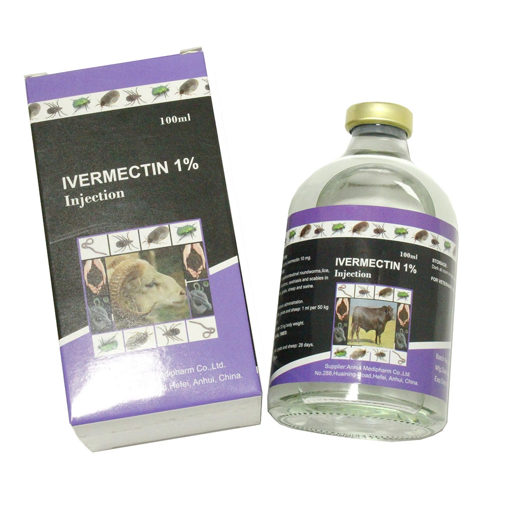 Ivermectin 1% Injection GMP Certified Veterinary Medicines Calves Injection 100ml Animal Use