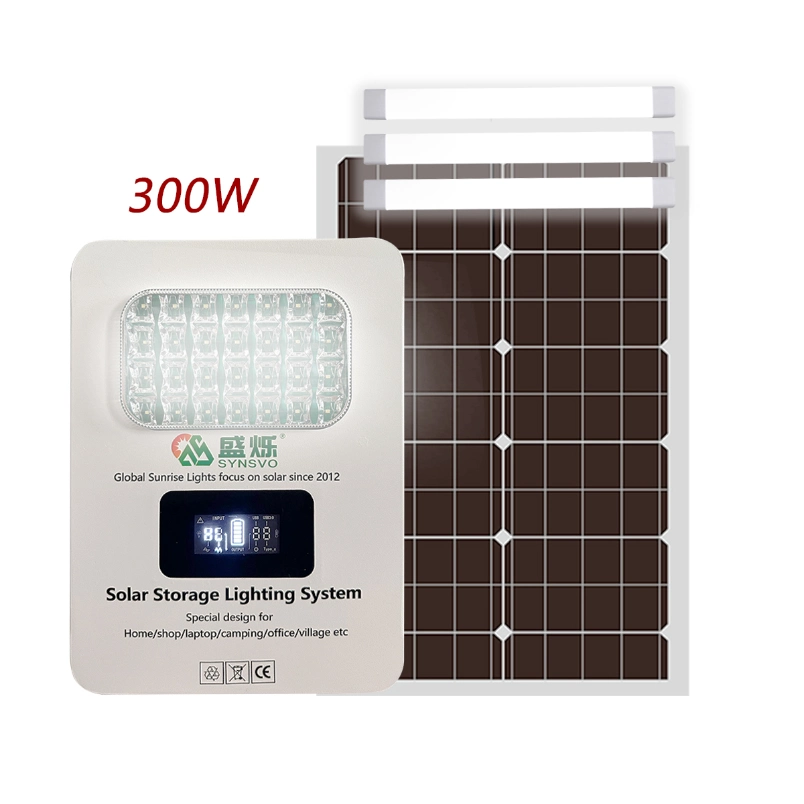 Solar Panel Kit Power Generator with Aluminum Alloy Frame CE Certified 180W/300W Output Hybrid Solar Inverter with MPPT Charge Controller