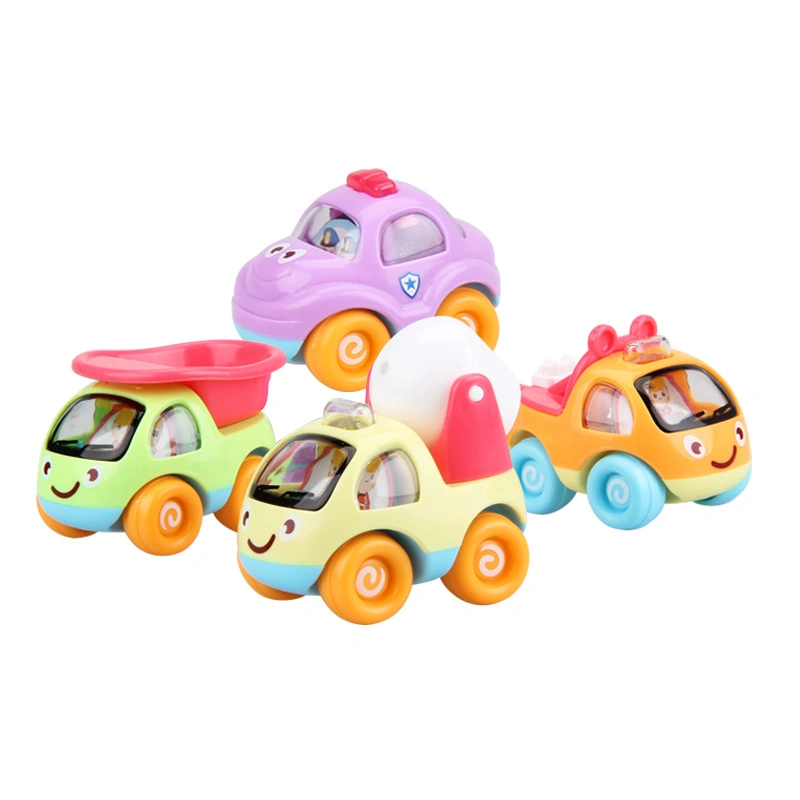 Cartoon Inertia Car Children's Engineering Car Set Model Combination Educational Toy Car