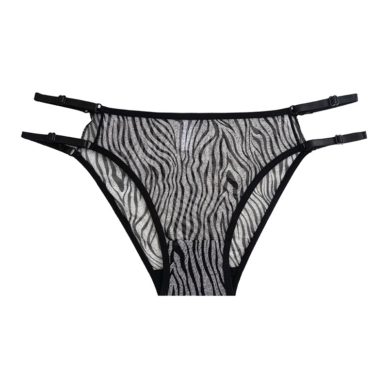 Thin Strap Sexy Leopard Print Women's Breathable Briefs