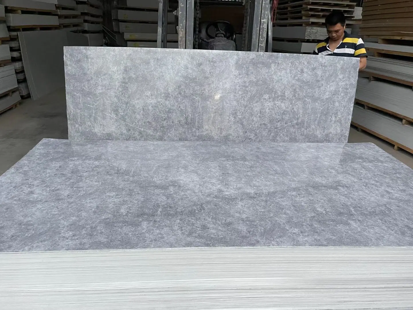 High Glossy Flexible Wall Decorative Board UV PVC Marble Sheet