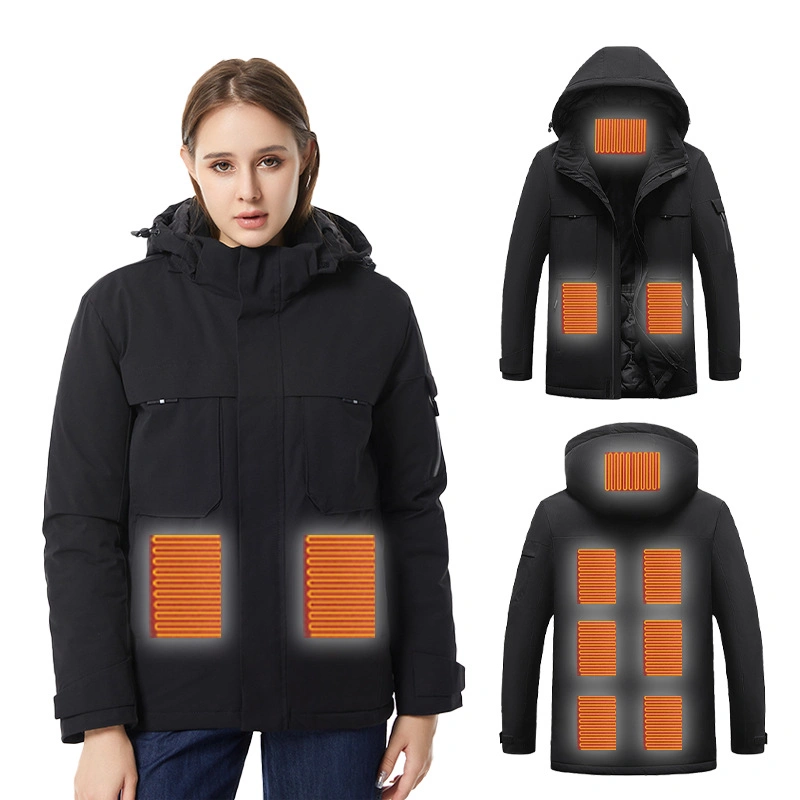 USB Popular Camisa calefactora caliente anorak calefacción al aire libre de los hombres chaquetas de invierno