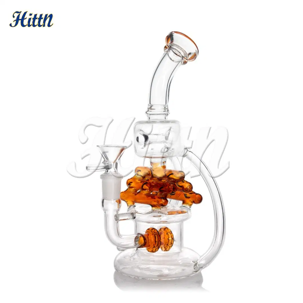 Conj. Percolador de fumo Hot Sale de 8.5 polegadas, borossilicato Pyrex tubo de água de vidro DAB Rig Recycler vidro Craft