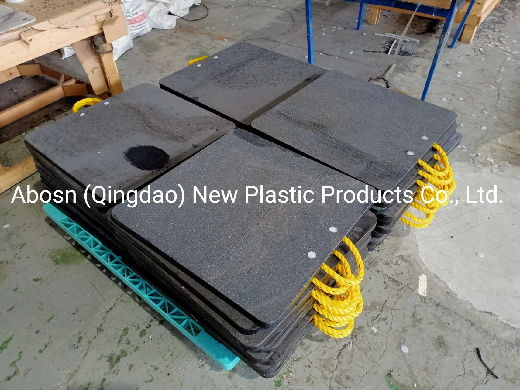 1000X1000X40mm UHMWPE Crane Leg Support Pads, Crane Outrigger Pads