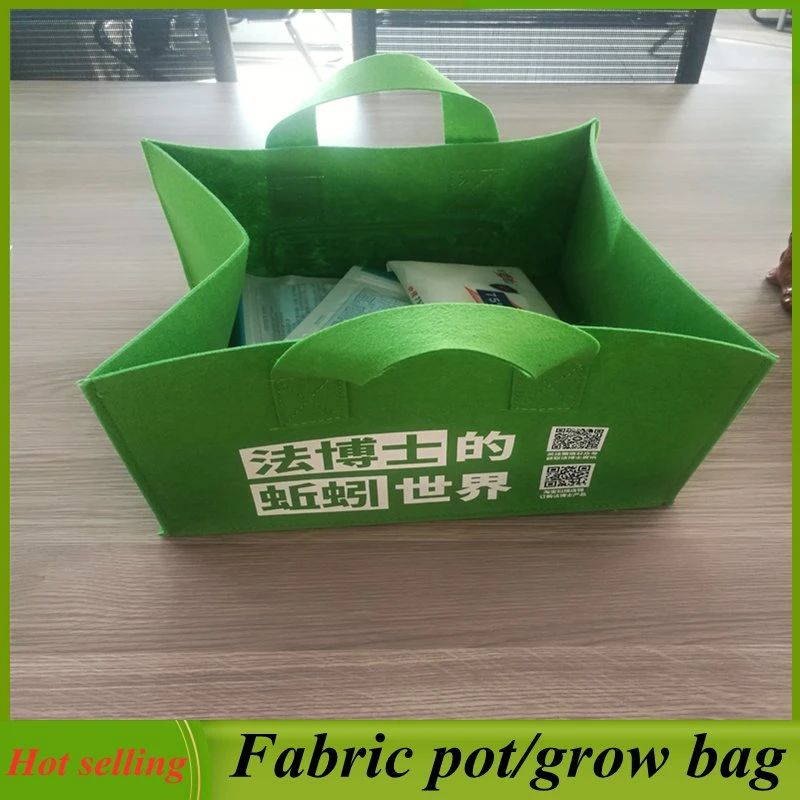 Christmas Customized Degradeable Felt Non Woven Needle Punched Grow Bags Flower Pots Vegetable Planter Landscaping Garden Usage