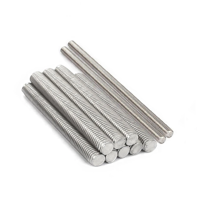 Acero inoxidable DIN975 A2-70 de doble extremo todas las barras roscadas Barra roscada galvanizada de tornillo prisionero de rosca completa de metal