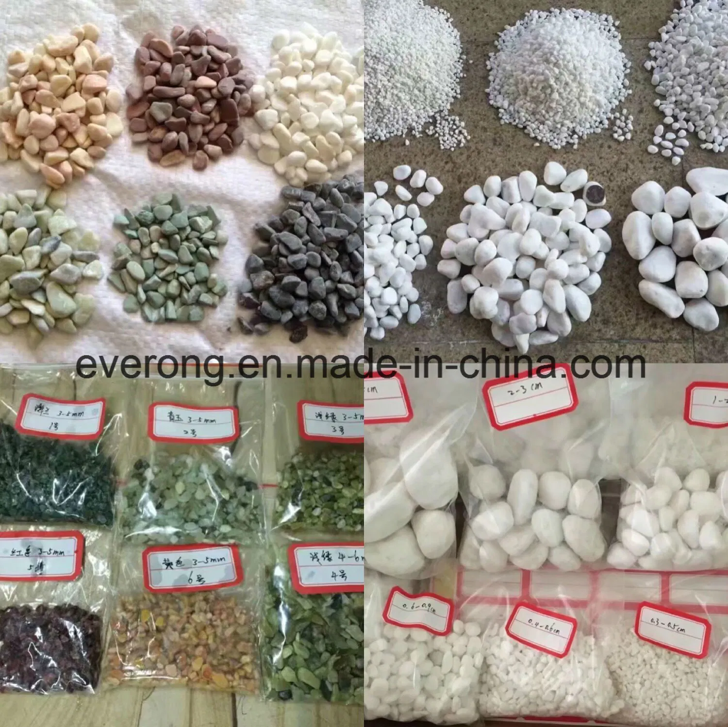 Natural Crushed & Gravel Stone for Landscape and Road with Different Colors&#160;