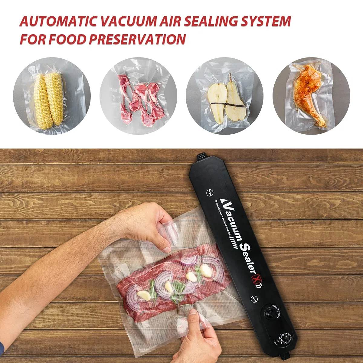 Mini-machine à préservation de l'aspirateur domestique Vente à chaud d'aliments à vide automatique Scelleuse sous vide Sealerselectric